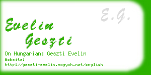 evelin geszti business card